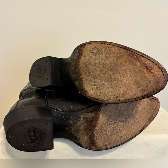 Tony Lama Men’s Nacogdoches Teju Lizard Black Leather Western Boot; Size 8.5D - Picture 6 of 16